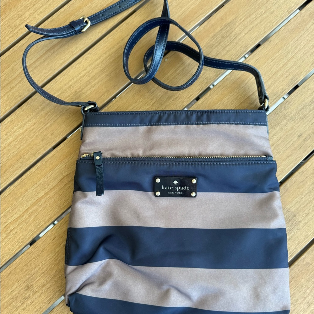 Kate Spade Nautical Navy Striped Crossbody Bag